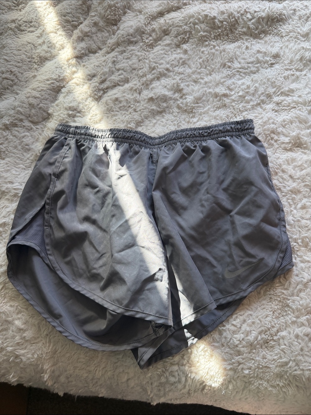 Nike Women's Athletic Shorts in Light Gray